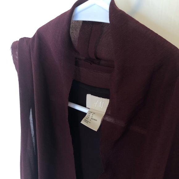 H&M Burgundy, Chiffon Racerback Dress with Slip - Picture 5 of 5